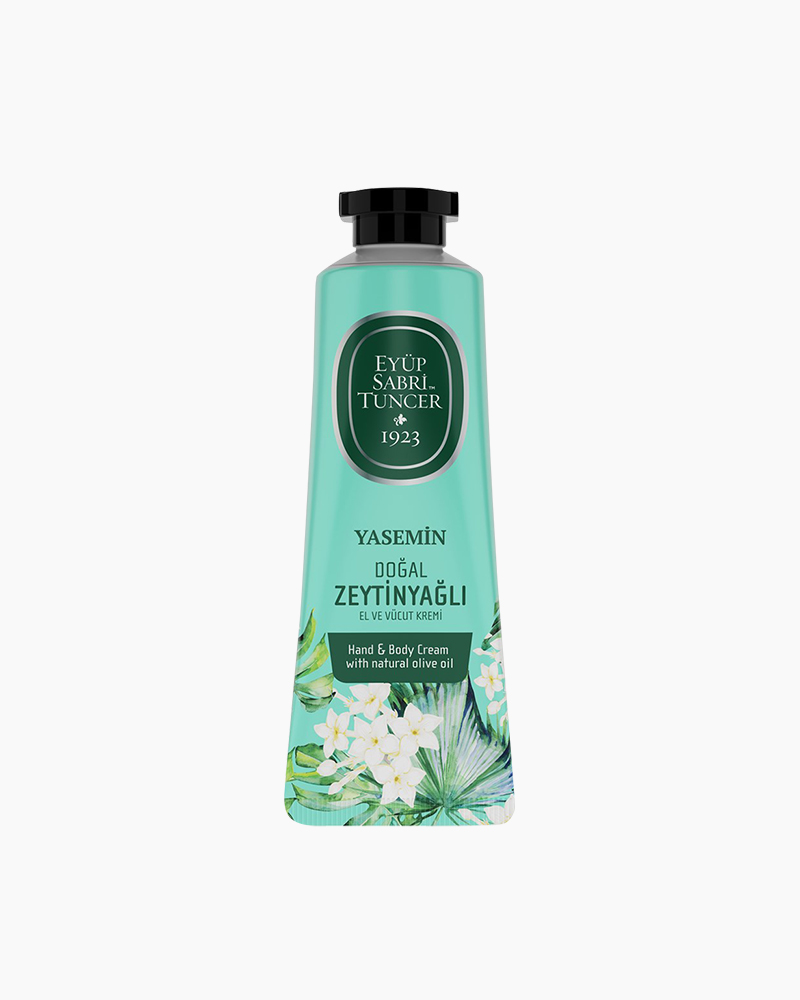 EYUP-SABRI-TUNCER-NATURAL-OLIVE-OIL-HAND-and-BODY-CREAM50-ML-JASMIN.jpg كريم بشرة برائحة الياسمين 50 مل - Image 1