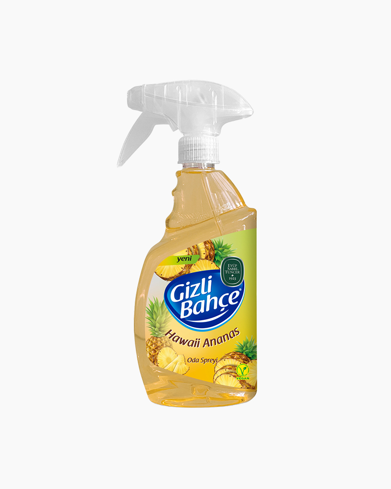 GIZLI-BAHCE-AIR-FRESHENER-HAWAII-ANANAS-1.jpg Gi̇zli̇ Bahçe New Generation Air Freshener Hawaii Pineapple 500 ML - Image 1